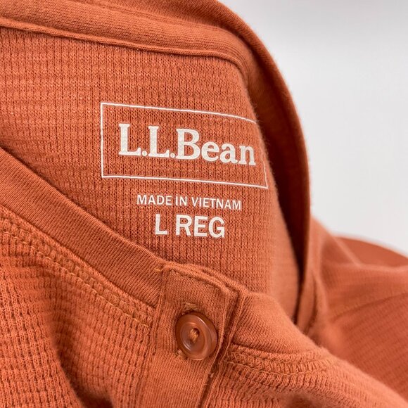 L.L. Bean Waffle-Knit Henley Top - Picture 5 of 11